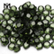 도매 9x10mm 육각 모양의 녹색 유리 돌 합성 유리 가격