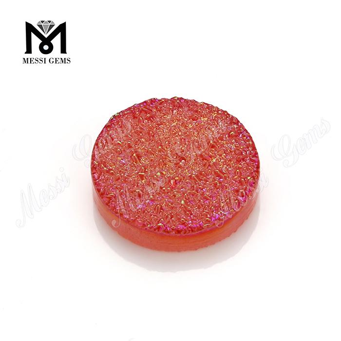 Druzy 돌 구슬 원형 빨간색 자연적인 Druzy 마노 원석 MG-DR027