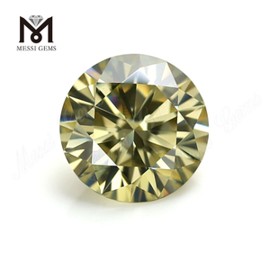 반지를 위한 공장 가격 moissanite 다이아몬드 도매 5mm 화려한 노란색 원석 moissanite