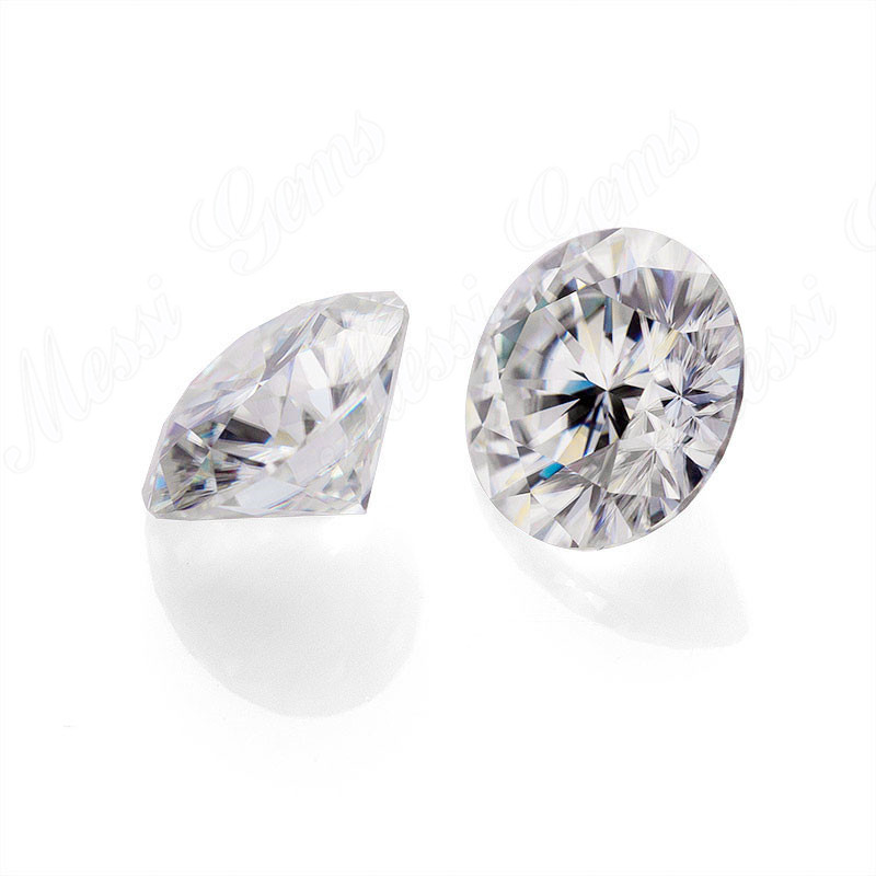 합성 무색 모이사나이트 다이아몬드 루즈 젬스톤 10 캐럿 라운드 GH VVS1 중국