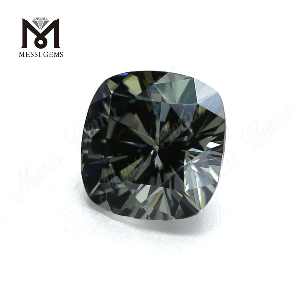 8mm 공장 가격 moissanite 다이아몬드 쿠션 컷 캐럿 당 느슨한 회색 moissanite 가격