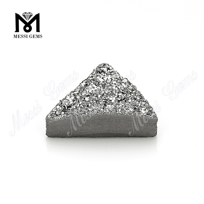 은색으로 돌을 만드는 druzy 보석 천연 드루즈 마노