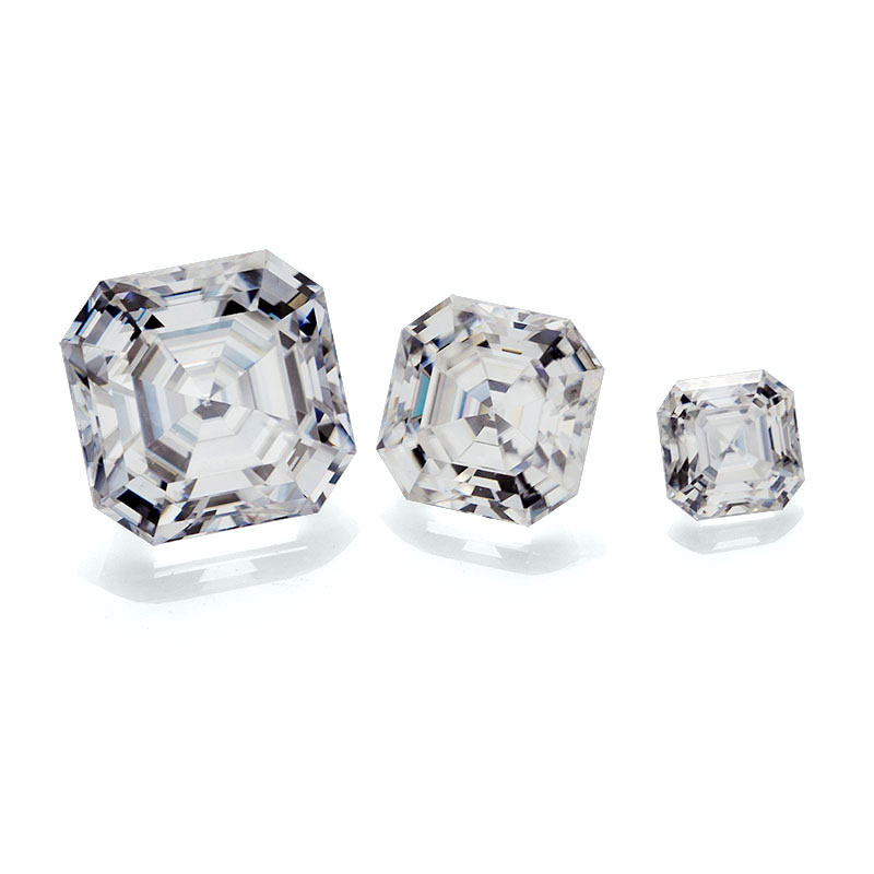 캐럿당 가격을 만드는 주얼리용 Asscher 컷 모이사나이트 다이아몬드 느슨한 원석