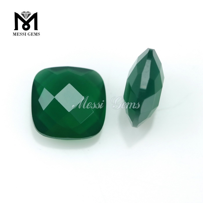 보석에 대한 최고 품질의 쿠션 녹색 마노 돌 가격