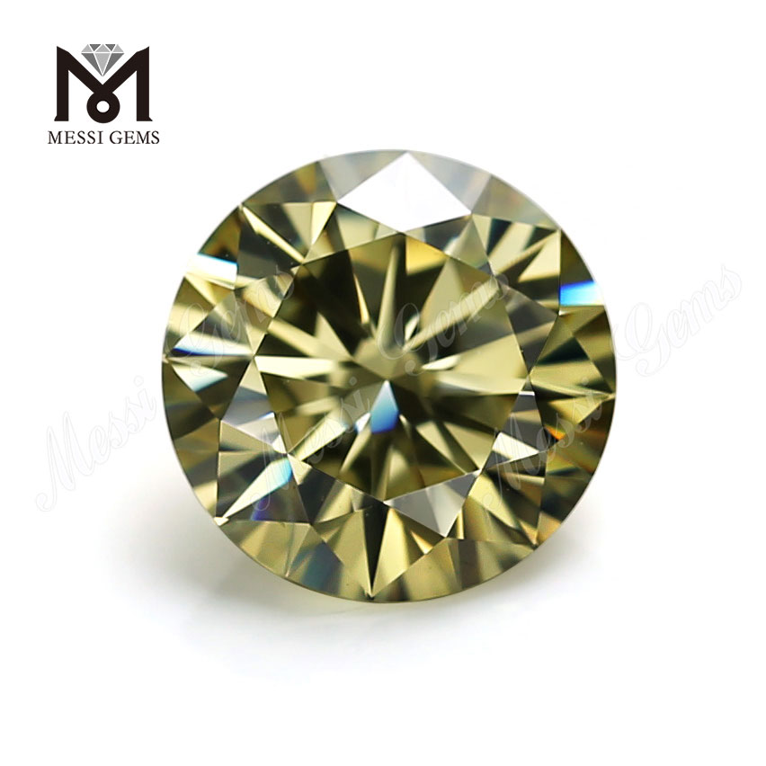 도매 합성 moissanite 다이아몬드 브릴리언트 컷 옐로우 moissanite 느슨한
