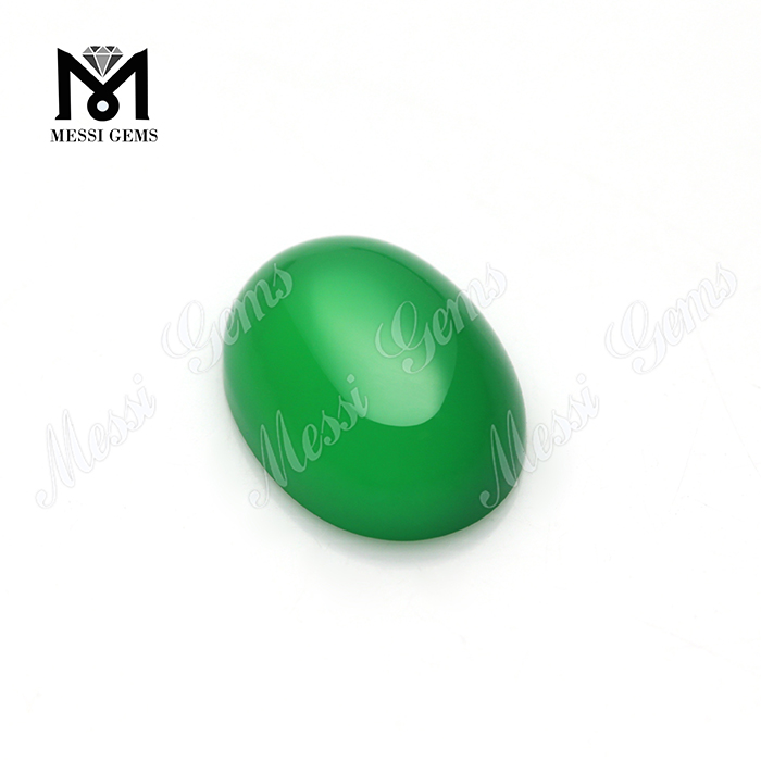 보석에 대한 도매 타원형 모양 12*16mm 녹색 오닉스 천연 마노