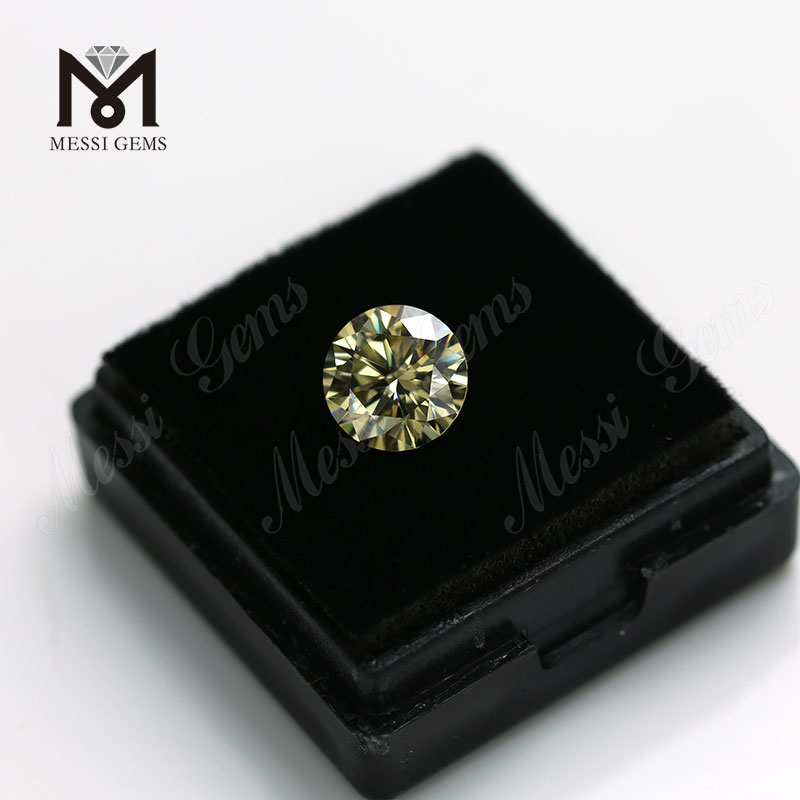 공장 가격 루즈 젬스톤 1캐럿 브릴리언트 컷 옐로우 모이사나이트 다이아몬드