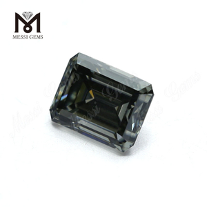 반지용 공장 가격 10x8mm 에메랄드 컷 짙은 회색 모이사나이트 다이아몬드 루즈