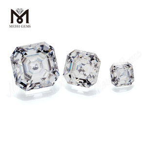 컬러 플레이 또는 파이어 루즈 젬스톤 DEFWhite Asscher 컷 모이사나이트 다이아몬드 히트