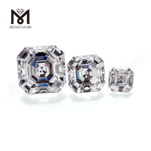 컬러 플레이 또는 파이어 루즈 젬스톤 VVS 화이트 어셔 컷 모이사나이트 다이아몬드
