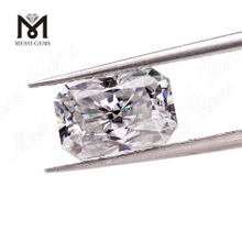 Wuzhou 도매 9x11mm 팔각형 래디언트 컷 화이트 컬러 모이사나이트 다이아몬드 루즈