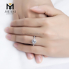 여성을 위한 1ct moissanite 다이아몬드 반지 14k 18k 화이트 골드 보석 선물