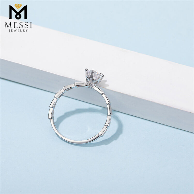 Wuzhou 공장 가격은 반지 1ct moissanite 다이아몬드 반지