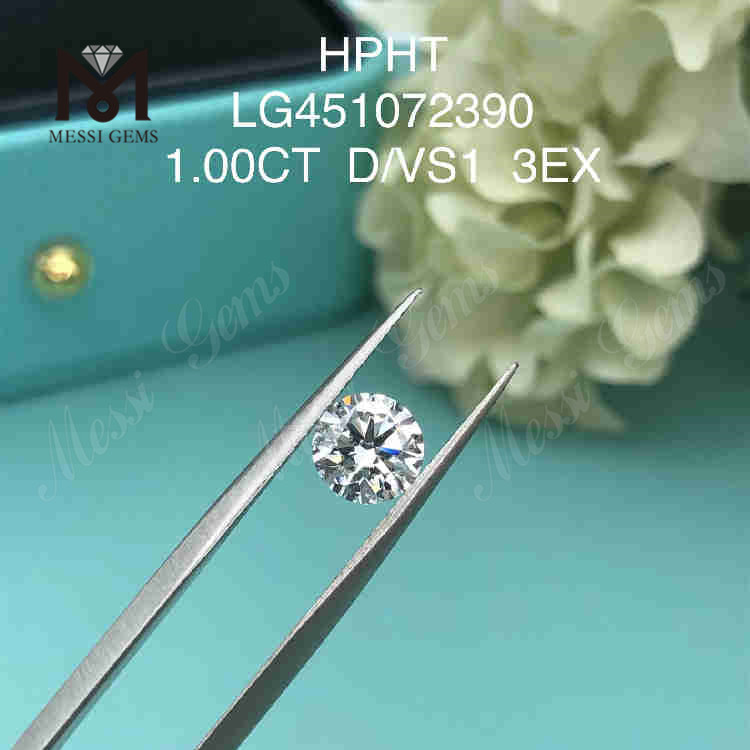 1.00CT D VS 실험실에서 제작한 다이아몬드 3EX HPHT 루즈 합성 다이아몬드