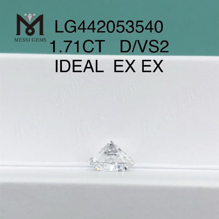 1.71캐럿 D VS2 IDEAL 라운드 컷 중국 합성 다이아몬드 판매 중