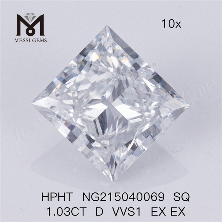 HPHT SQ 1.03CT D VS1 EX EX 랩 그로운 다이아몬드 스톤