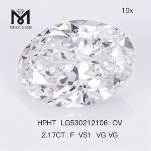 2.17CT 실험실 성장 타원형 다이아몬드 F 컬러 HPHT 인공 다이아몬드 도매