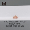 1.20CT FANCY PINK VS2 EX VG CU 연구소 제작 핑크 다이아몬드 AGL22080776 