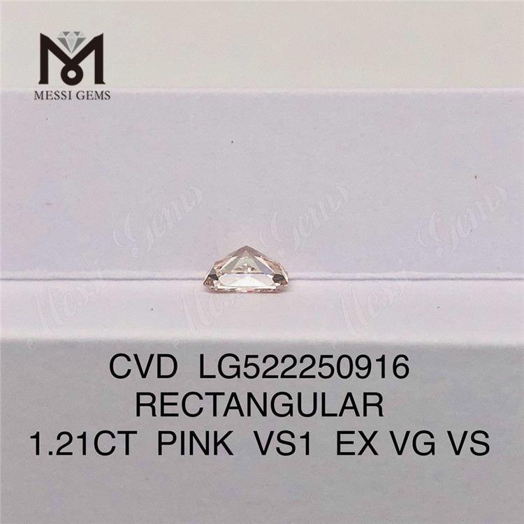 1.21CT 직사각형 핑크 VS1 EX VG VS CVD 랩그로운 핑크 다이아몬드 LG522250916