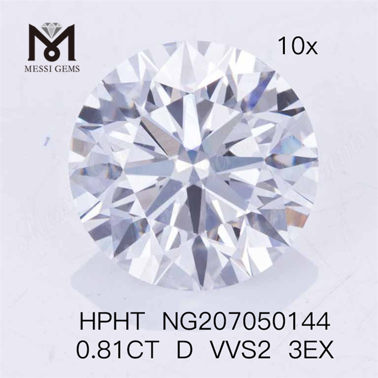 0.81CT D VVS2 3EX 랩 다이아몬드 HPHT 인공 다이아몬드