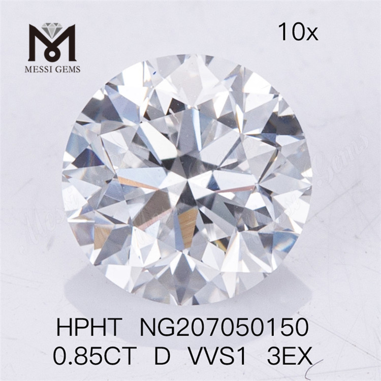 0.85CT HPHT 랩 다이아몬드 D VVS1 3EX HPHT 인공 다이아몬드