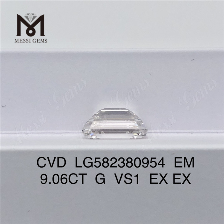 9.06CT G VS1 EM 컷 EX EX 에메랄드 랩 제작 다이아몬드 CVD LG582380954