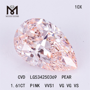 1.61ct PEAR 랩 다이아몬드 핑크 다이아몬드 랩 재배 판매 중