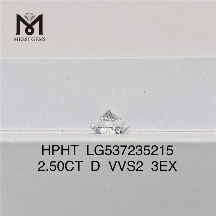 2.5CT D VVS HPHT 다이아몬드 둥근 모양 느슨한 HPHT 다이아몬드 도매가