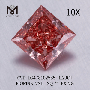 1.29CT FIOPINK VS1 도매 연구소에서 제작한 다이아몬드 CVD LG478102535