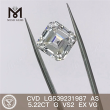 5.22ct AS CUT 저렴한 루즈 랩 다이아몬드 G VS2최고 품질의 랩 성장 다이아몬드 공장 가격