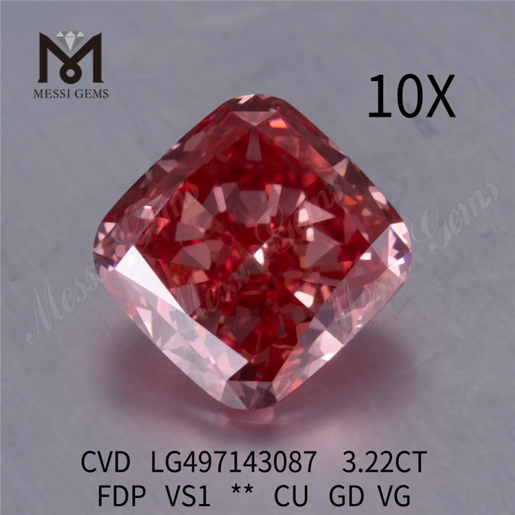 3.22CT 팬시 딥 핑크 VS1 CU GD VG CVD 랩그로운 다이아몬드 LG497143087