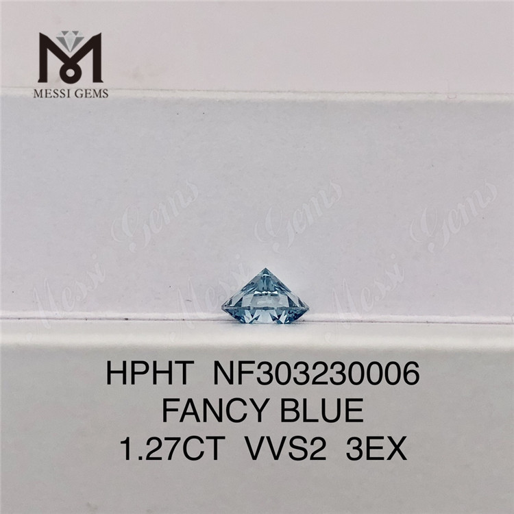1.27CT FANCY VVS2 3EX 도매 연구실 블루 다이아몬드 HPHT NF303230006