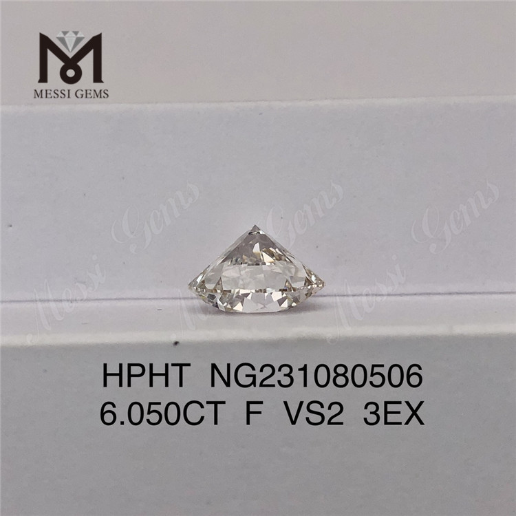 6.050CT F hpht 루즈 랩 다이아몬드 세일 RD 베스트 셀러 루즈 hpht 가장 큰 인공 다이아몬드