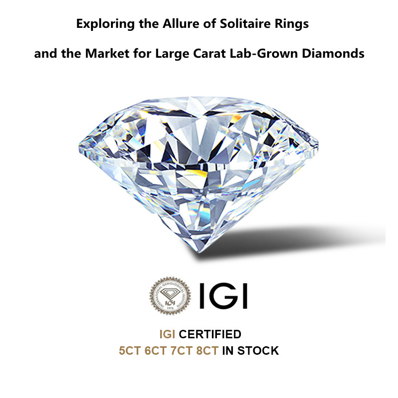 솔리테어 반지의 매력과 대형 캐럿 랩 그로운 다이아몬드 시장 탐색