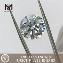 4.45CT F VVS2 ID EX EX 저렴한 대형 cvd 다이아몬드 도매