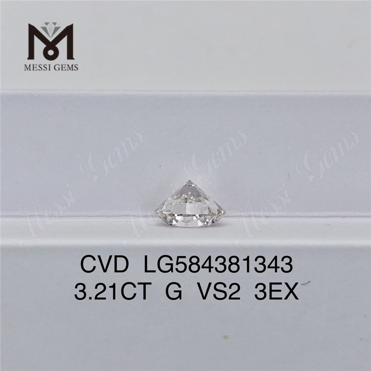 3.21CT G VS2 3EX CVD Lab Grown Diamonds LG584381343 윤리적이고 친환경적인 대안丨Messigems 