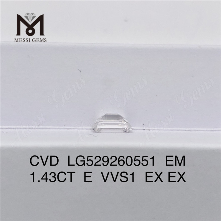 독특한 디자인을 위한 1.43CT E 에메랄드 모양 IGI 등급 다이아몬드 VVS1丨Messigems CVD LG529260551