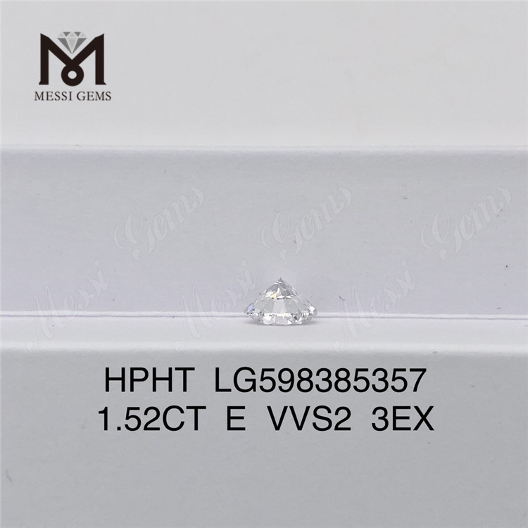 1.52CT E VVS2 3EX 라운드 hpht 다이아몬드 판매 LG598385357 지속 가능한 선택丨Messigems