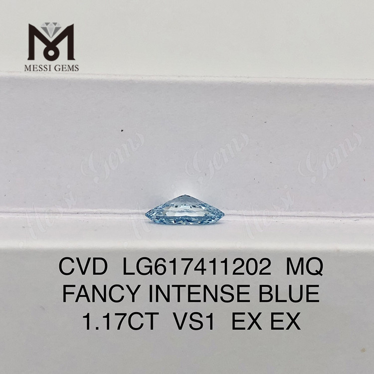 1.17CT VS1 MQ FANCY INTENSE BLUE 도매 실험실에서 제작한 다이아몬드丨Messigems CVD LG617411202