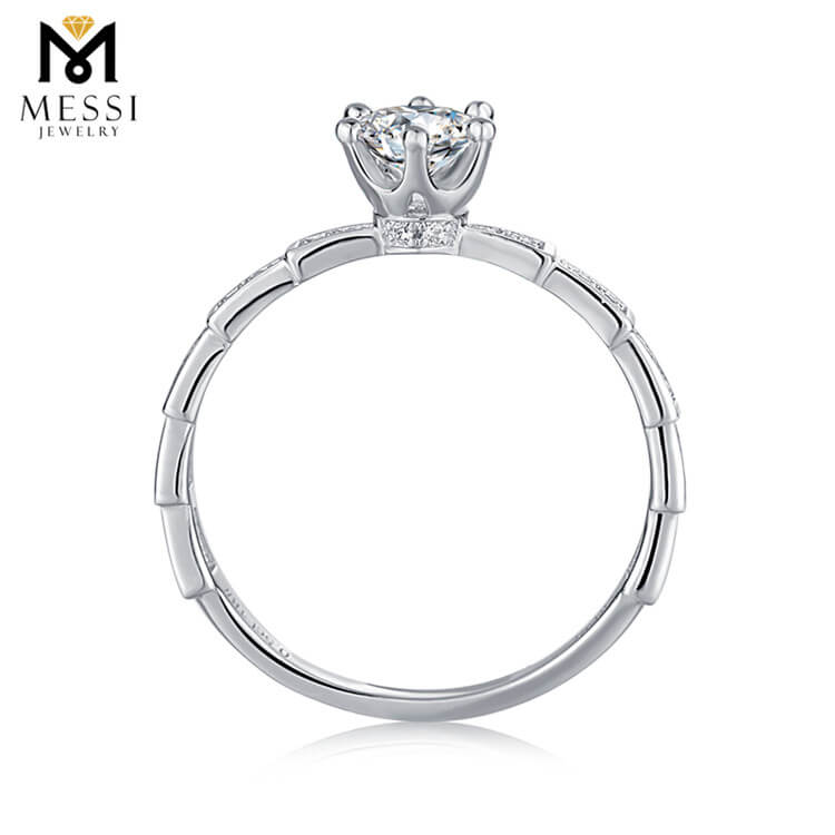 Wuzhou 공장 가격은 반지 1ct moissanite 다이아몬드 반지