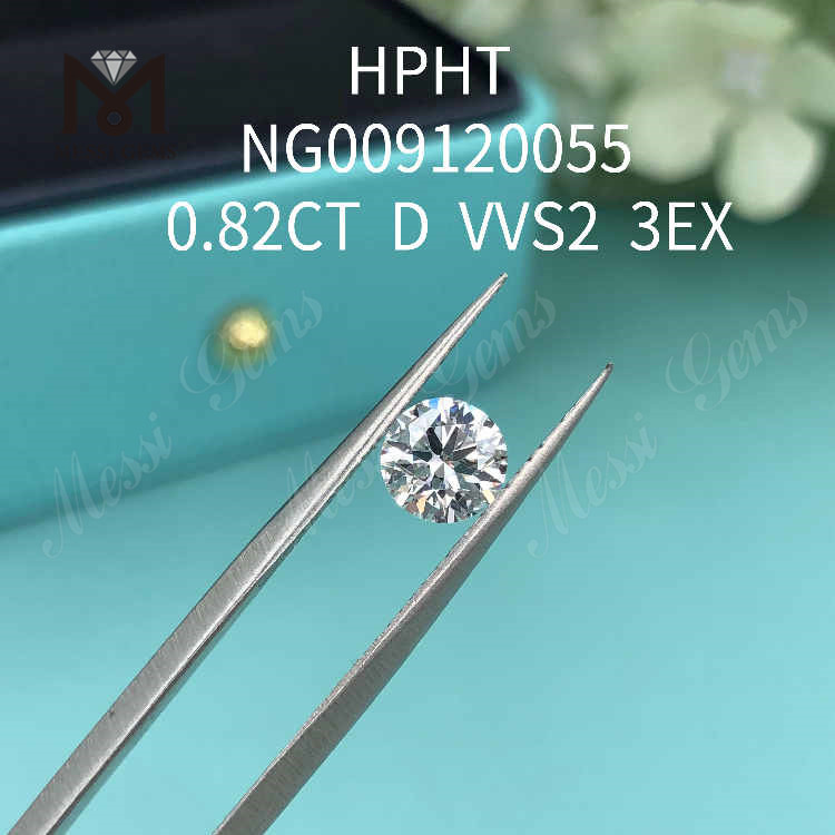 0.82CT 루즈 랩 제작 다이아몬드 VVS2 3EX 화이트 라운드 