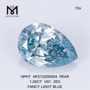 NF212200004 1.00CT VS1 2EX 팬시 라이트 블루 HPHT 페어 다이아몬드