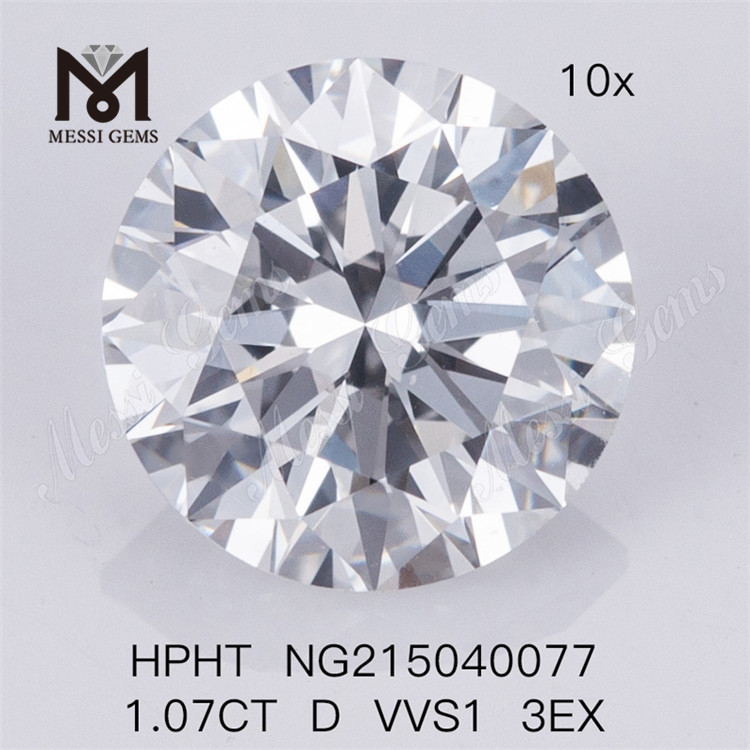 HPHT 1.07CT D VVS1 3EX RD 랩 다이아몬드 