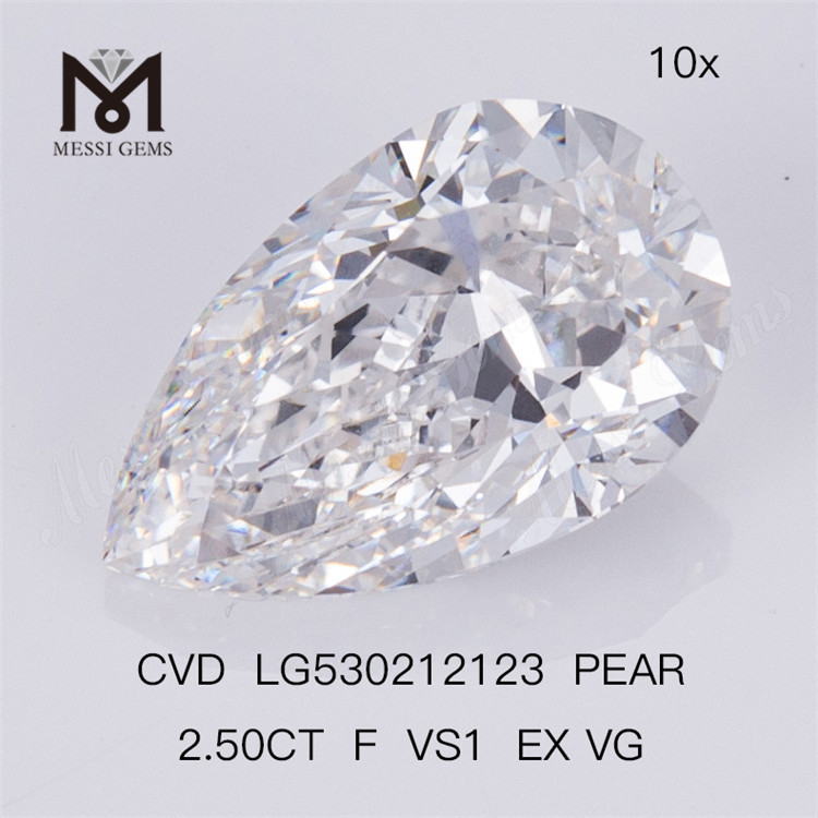 2.5CT 랩 그로운 다이아몬드 CVD F VS 페어 2.5 랩 그로운 다이아몬드 