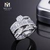결혼 약혼을 위한 18k 금 반지 보석 천연 다이아몬드 반지