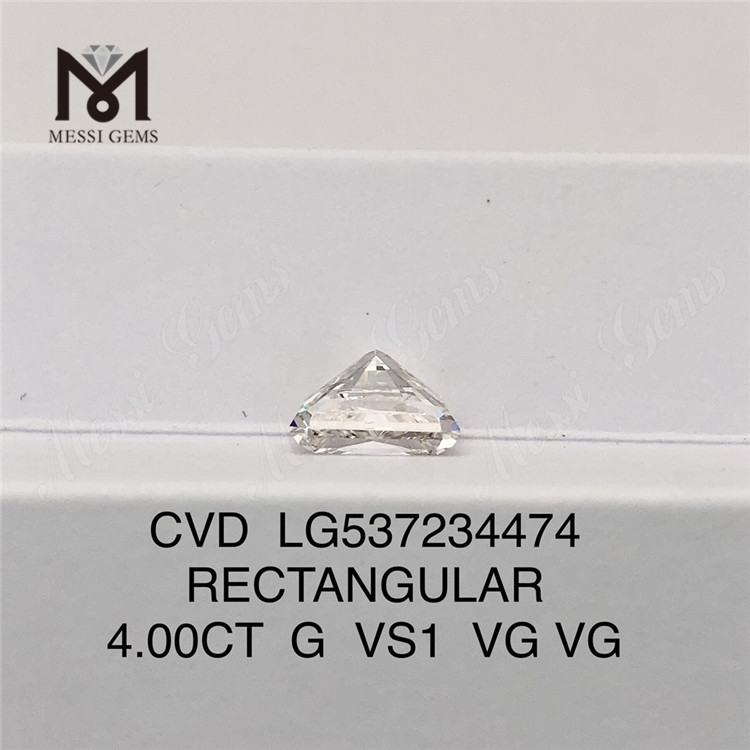 4CT 직사각형 화이트 루즈 랩 다이아몬드 G 4ct 대형 합성 다이아몬드 도매 오리스