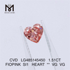 1.51CT FIOPINK SI1 HEART VG VG 도매 연구소에서 제작한 다이아몬드 CVD LG485145450