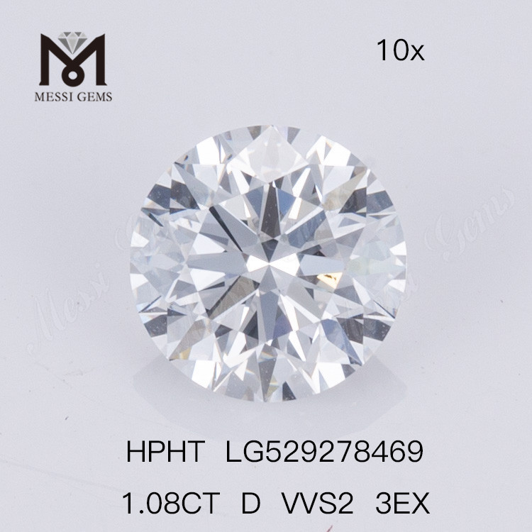 1.08ct D VVS2 3EX 랩그로운 다이아몬드 라운드 가격