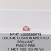 1.14ct 팬시 핑크 루즈 SQ 합성 다이아몬드 HPHT 다이아몬드 도매 가격 LG529269778