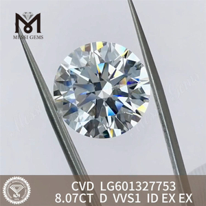 8.07CT D VVS1 ID EX EX 당사 연구소에서 직접 제작한 고품질 CVD 다이아몬드 LG601327753丨Messigems